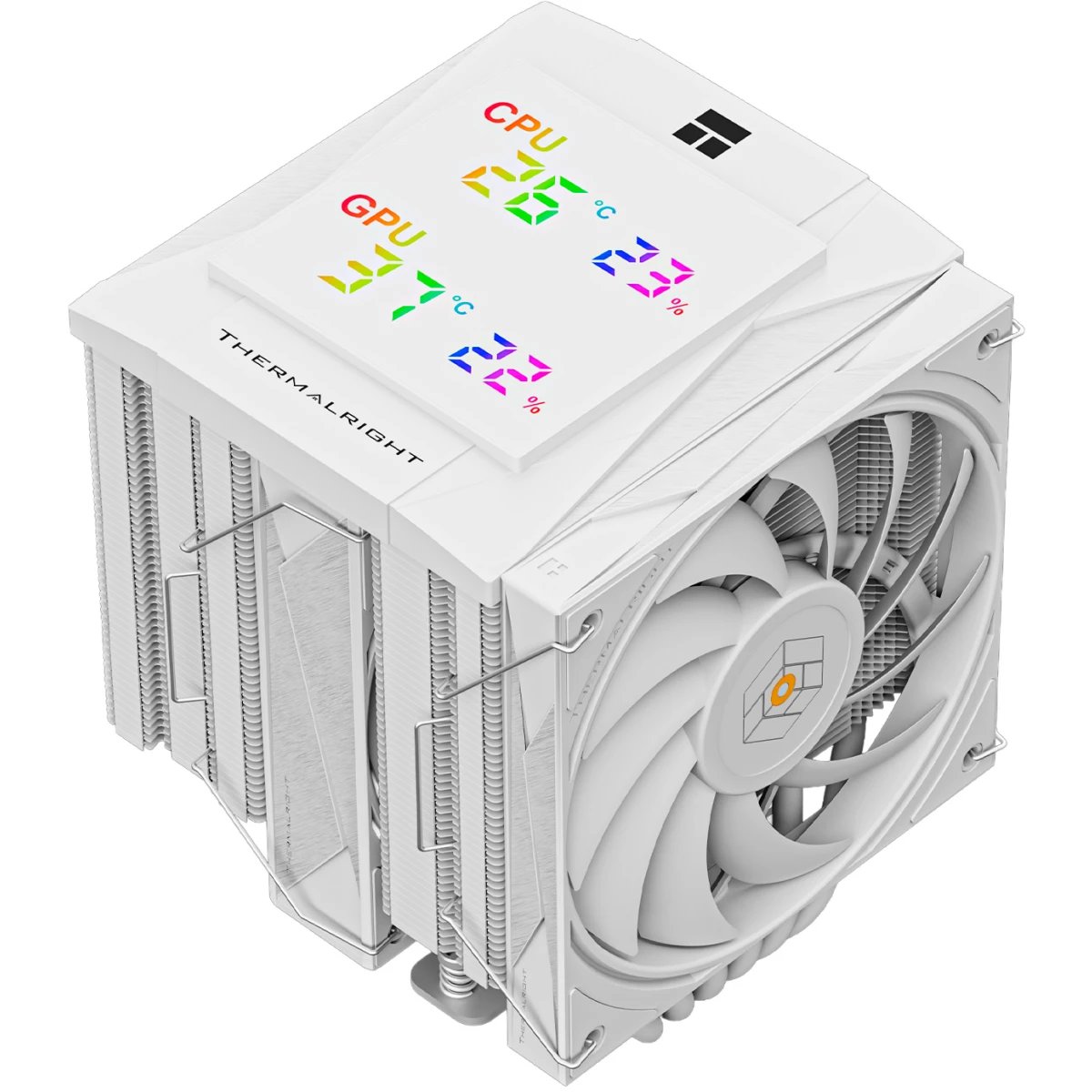 Кулер Thermalright Royal Knight 120 Digital White (TRRK120DW) LGA115X/1200/1700/1851/2011/2066/ AM4/AM5 (2x120mm PWM Fan)