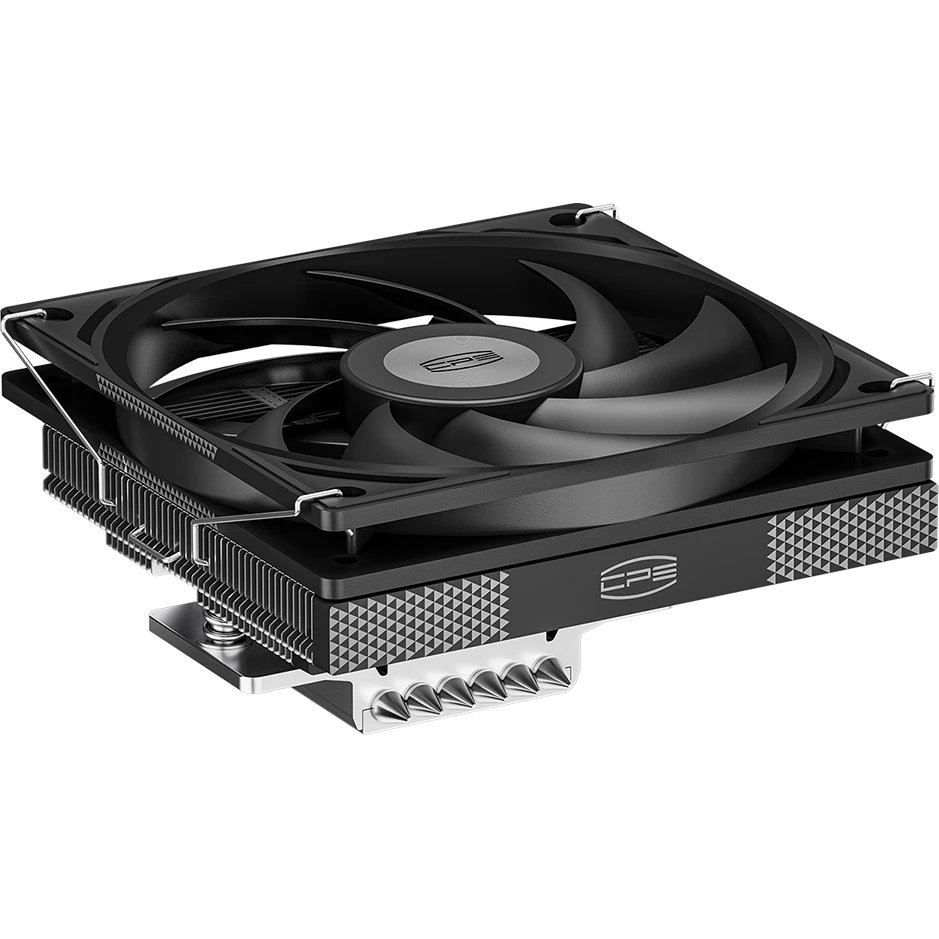 Кулер PcCooler RC600-67 (125W, 4-pin PWM, 67.5mm, Al, 4x6mm, 1x120mm, 62.5CFM, 32.5dBA, 2300RPM, S 1851/1700/1200/115X, AM5/AM4, black)