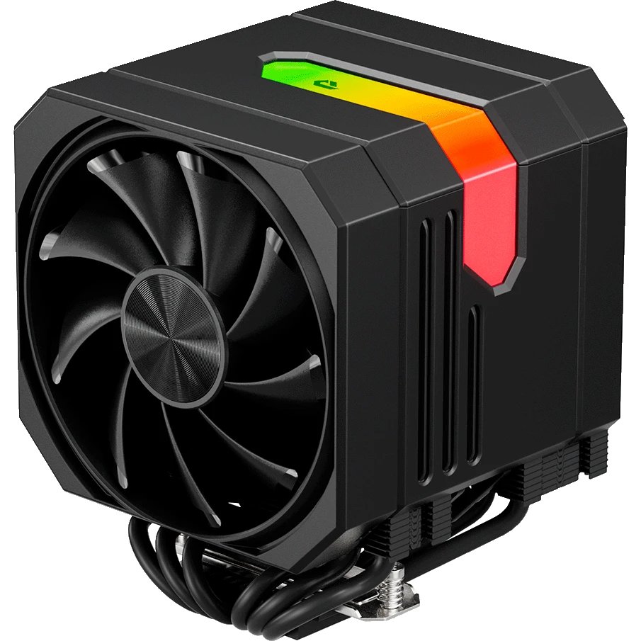 Кулер upHere UP2KC6 Black / 6HPx6mm, 265W TDP, dual tower, 2x120mm fans, 600-1650RPM, 68 CFM, 25dBA, ARGB cover