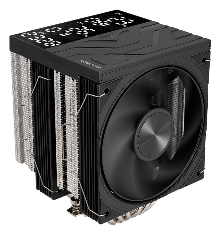 Кулер 1STPLAYER Frost Bite FB12DS-6 Black / 6HPx6mm, dual tower, 250W TDP, 2x120mm fans, 800-2300 RPM, 70.15 CFM, 34.8 dBA
