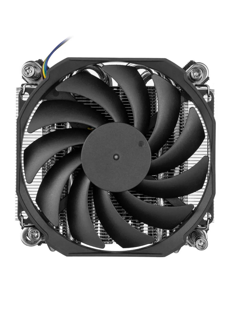 Кулер Foxline DB32i (125W, 4-pin PWM, 32mm, Al/Cu, 4x6mm, 1x90mm, 41.46CFM, 33dBA, 3400RPM, S 1851/1700/1200/115X, Black)