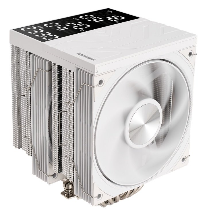 Кулер 1STPLAYER Frost Bite FB12DS-6 White / 6HPx6mm, dual tower, 250W TDP, 2x120mm fans, 800-2300 RPM, 70.15 CFM, 34.8 dBA