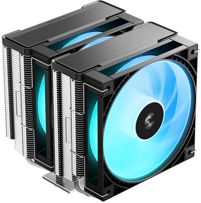 Кулер DEEPCOOL AG620 G2 ARGB LGA1954/1851/1700/AM5/AM4 (TDP 270W, PWM, Dual ARGB Fan 120mm, 6 тепл. трубок, черный) RET