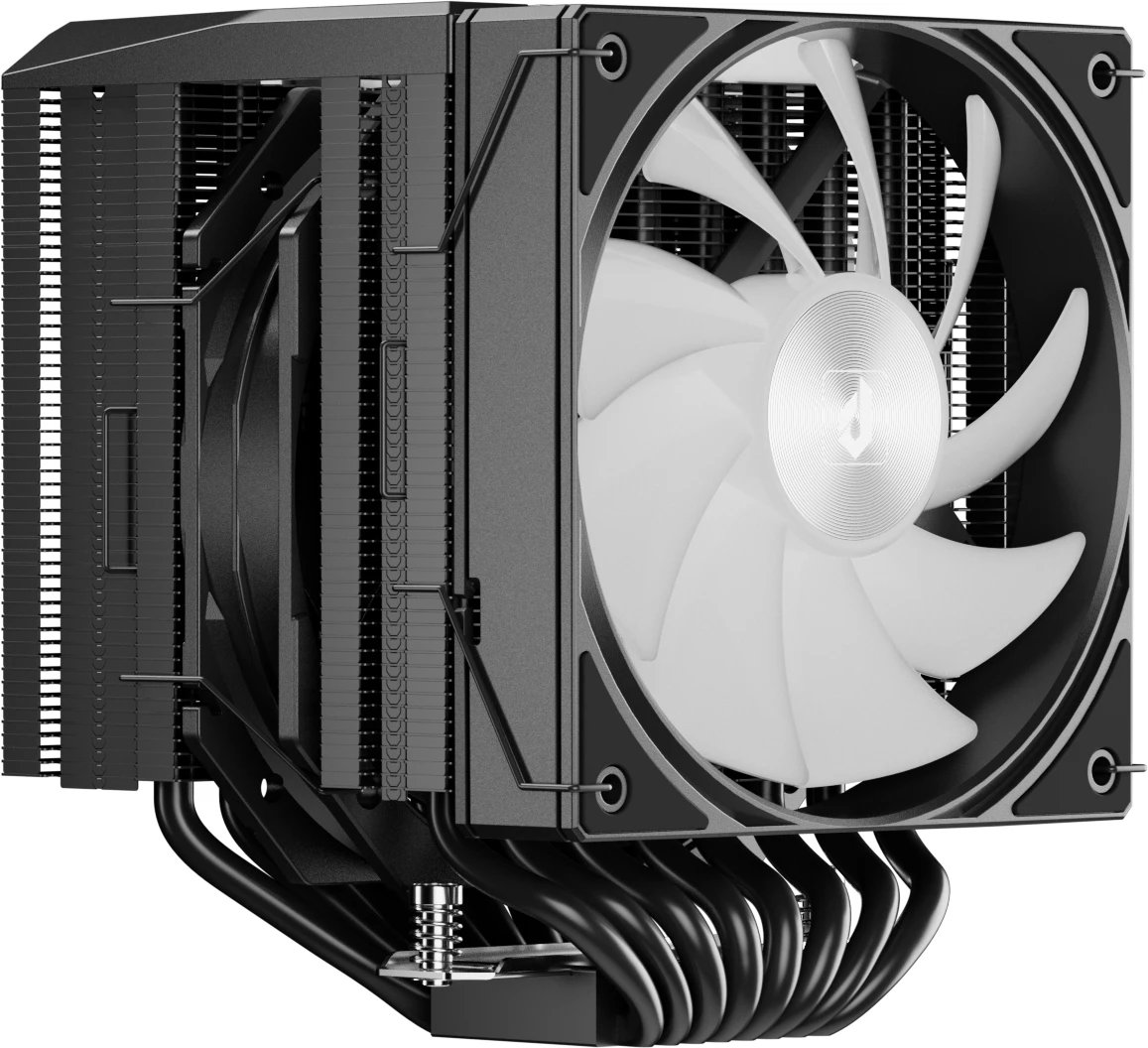Кулер upHere UE2 Elite KC8C Black ARGB / 8HPx6mm, 280W TDP, dual tower, 2x120mm fans, 600-1650RPM, 68CFM, 25dBA