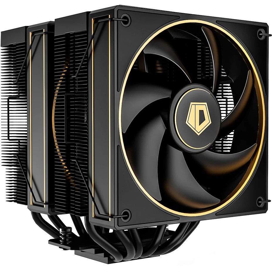 Кулер ID-COOLING Frozn A620 GDL LGA1700/1200/115X/AM5/AM4 (TDP 260W, PWM, черно-золотой, 6 тепл.трубок + медная база, Dual Fan 120mm) RET
