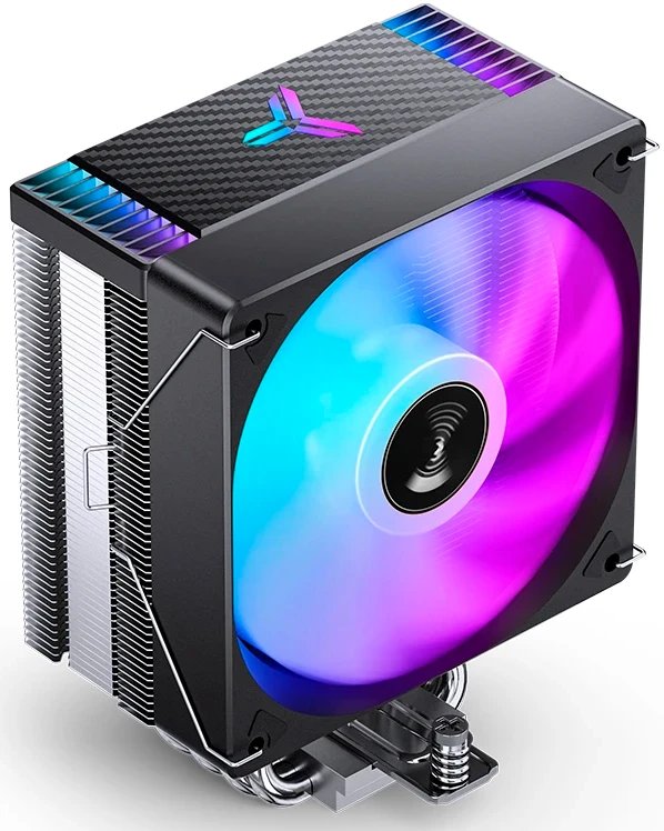 Кулер JONSBO CR-1000 Max V2 Color LGA1851/1700/1200/115X/AM5/AM4 (TDP 230W, PWM, 120mm Dynamic Multi-Color LED Fan, 6 тепловых трубок, черный)