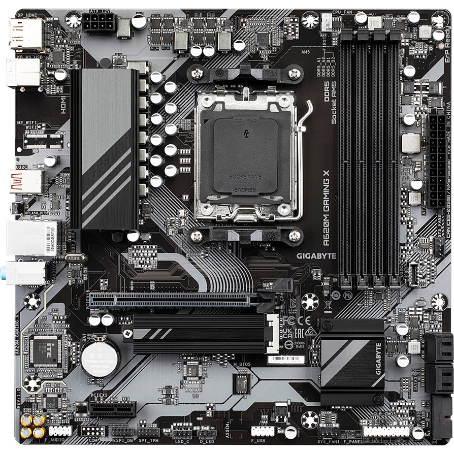 MB sAM5 Gigabyte A620M Gaming X AMD A620, 4xDDR5-5200, HDMI+DP, 1xPCI-Ex16, 1xPCI-Ex1, 4xSATA3(RAID 0/1/10), 1xM.2, 8 Ch Audio, GLan, (2+2)x