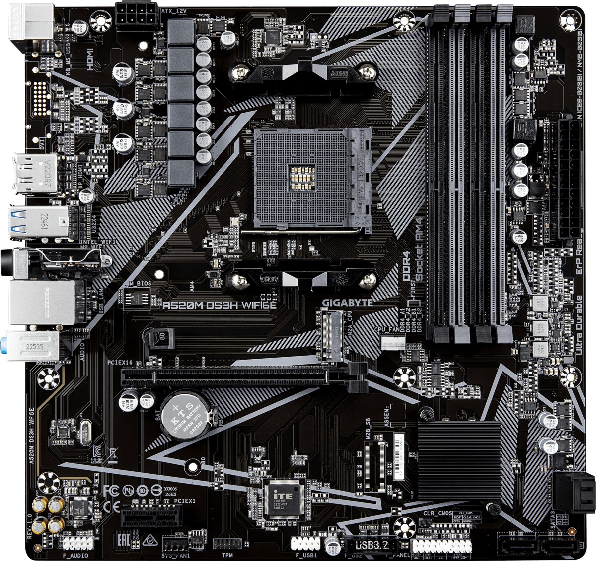 Материнская плата Gigabyte A520M DS3H Wifi6E