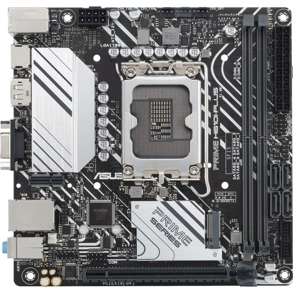 MB s1700 ASUS PRIME H610I-PLUS-CSM mini-ITX 2xDDR5 PCIEx16 M.2 DP HDMI VGA GLAN (90MB1GB0-M0EAYC)