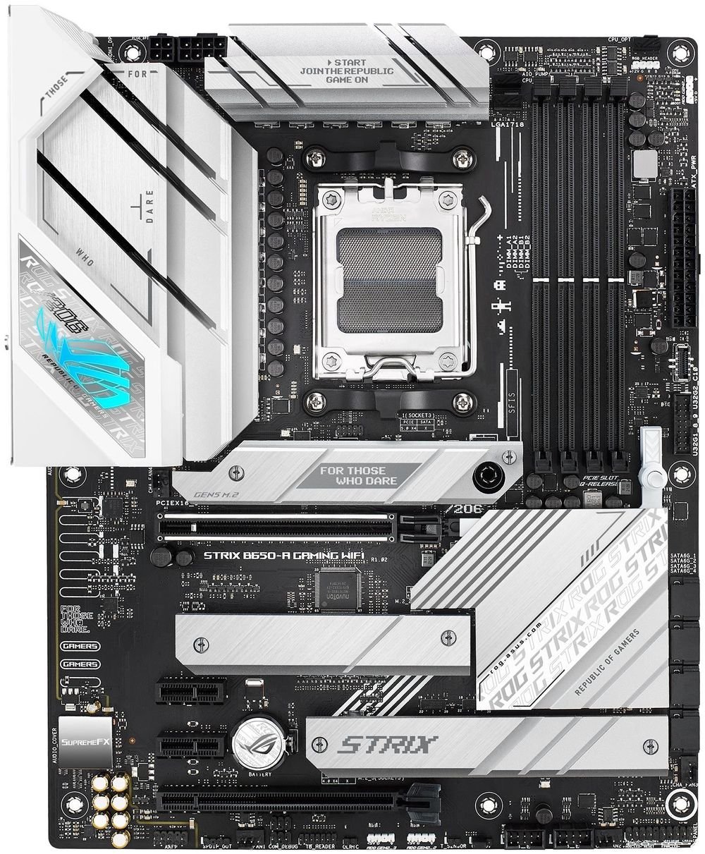 MB sAM5 ASUS ROG STRIX B650-A GAMING WIFI ATX 4xDDR5 2xPCIEx16 2хPCIEx1 3xM.2 2xUSB-C DP HDMI 2.5GLAN Wi-Fi 6 (90MB1BP0-M0EAY0)