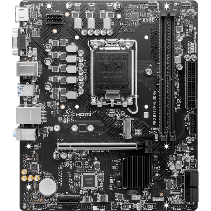 MB s1700 MSI Pro B760M-E, Intel B760, micro-ATX, 2x DDR5