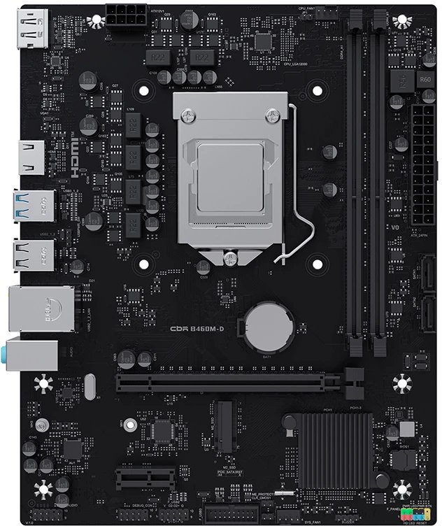 Материнская плата CBR B460M-D (MB-CBR-MSB460M-D-DDR4-DP/HDMI)