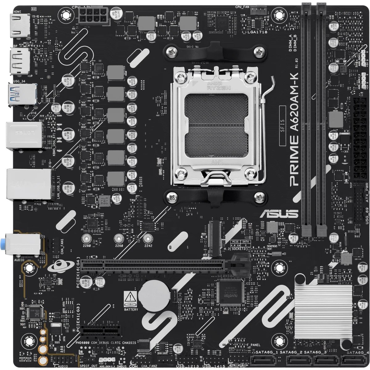 Материнская плата ASUS Prime A620AM-K (90MB1GX0-M0EAY0)
