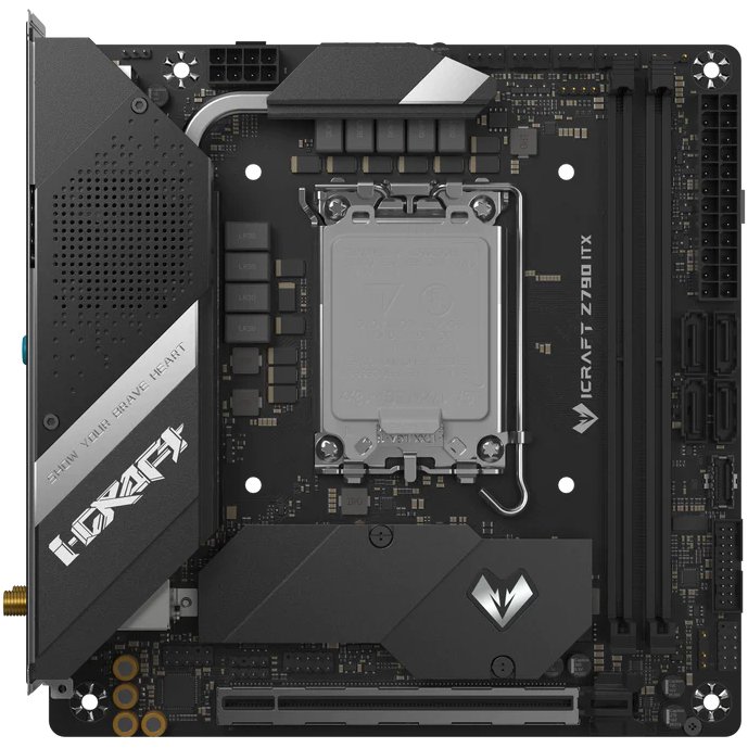 Материнская плата Maxsun MS-iCraft Z790ITX WIFI 6940709698938 1700, Z790, 2xDDR5, 1xPCIEx16,2xM.2, Front1xType-C,2xUSB3,3xUSB2