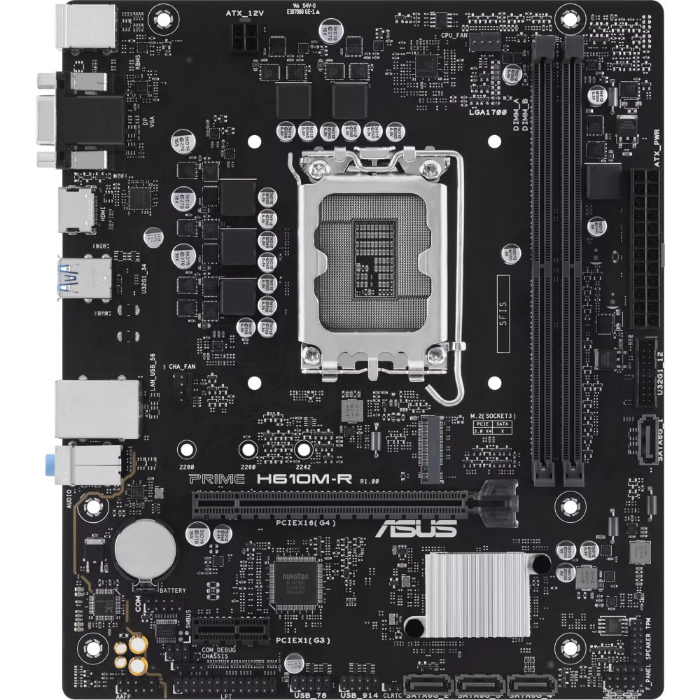 MB s1700 ASUS PRIME H610M-R-SI mATX 2xDDR5 PCIEx16 PCIEx1 M.2 DP HDMI VGA GLAN (90MB1GL0-M0ECY0)
