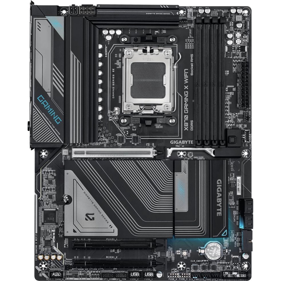 MB sAM5 Gigabyte X870 Gaming X Wifi7, AMD X870, 4xDDR5-5200 МГц, 3xPCI-Ex16, 3xM.2, Standard-ATX