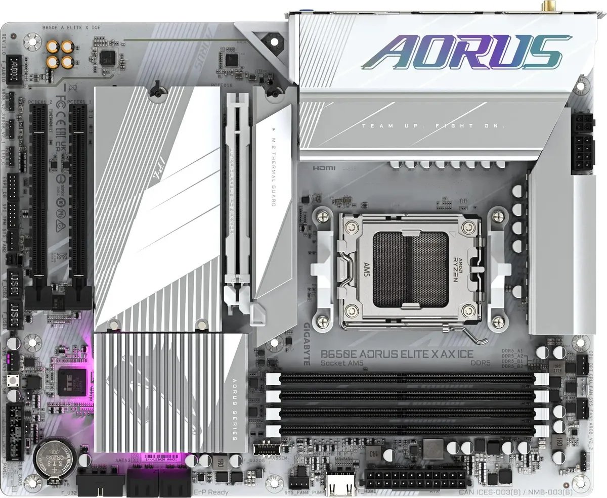Материнская плата Gigabyte B650E Aorus Elite X AX Ice