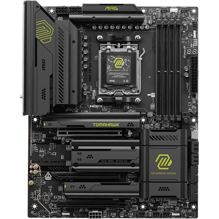 MB sAM5 MSI Mag X870E Tomahawk Wifi, AMD X870, 4xDDR5-5600 МГц, 3xPCI-Ex16, 4xM.2, Standard-ATX