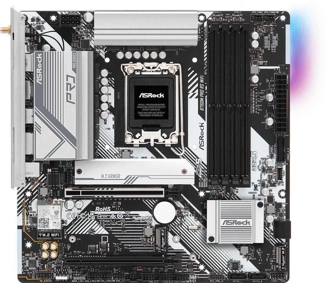 Материнская плата ASROCK B760M Pro RS Wifi