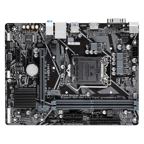 MB s1200 GIGABYTE H410M H, mATX, Intel H410, 2xDDR4-2933, 1xPCI-E3.0x16/2xPCI-E3.0x1, HDA ALC887, 4xSATA3/1xM.2, 2xUSB3.2Gen1/4xUSB2.0, D-Sub/HDMI, 1xPS/2