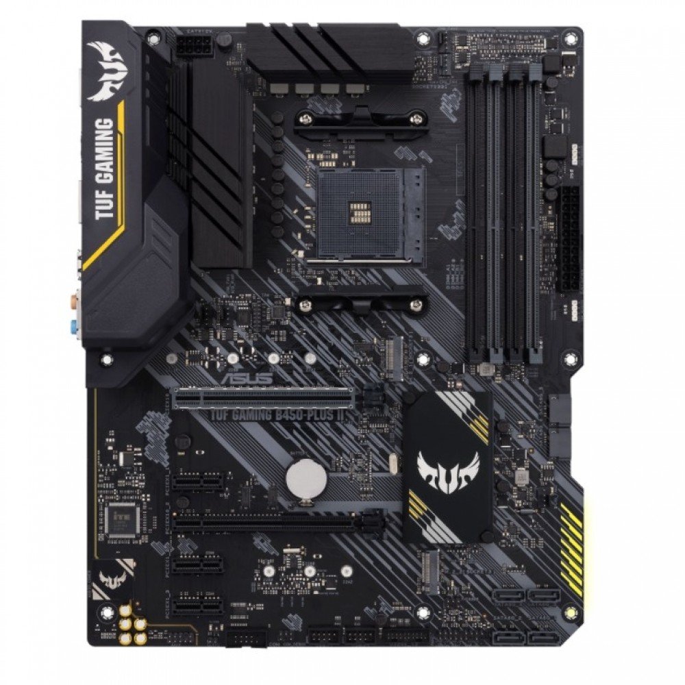 MB sAM4 ASUS TUF GAMING B450-PLUS II AMD B450, 4xDDR4-2666 МГц, 2xPCI-Ex16, 2xM.2, Standard-ATX