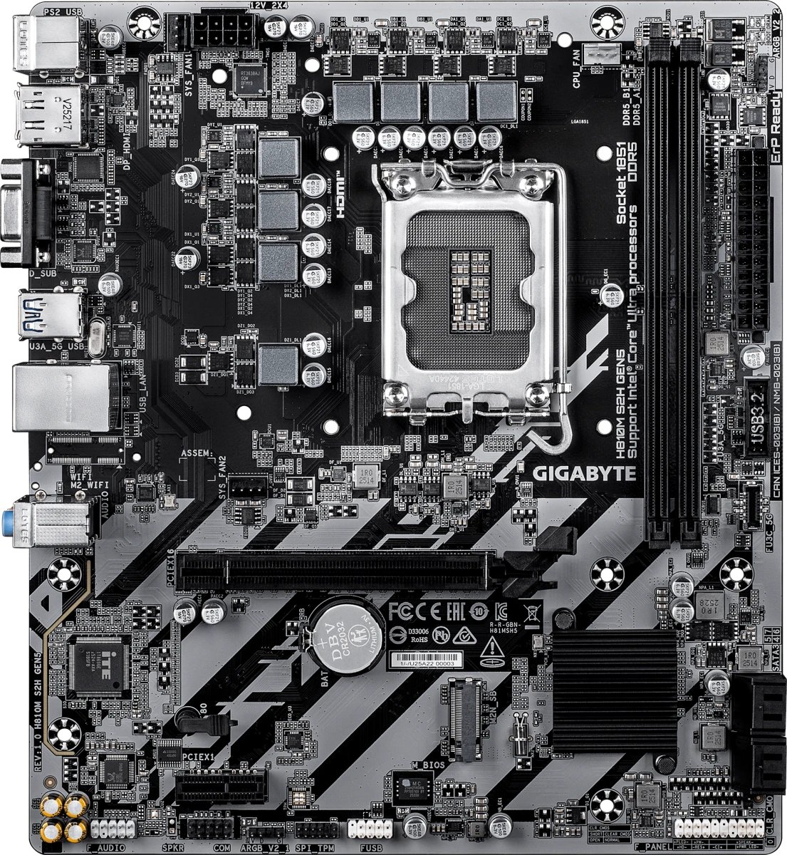 Материнская плата Gigabyte H810M S2H Gen5