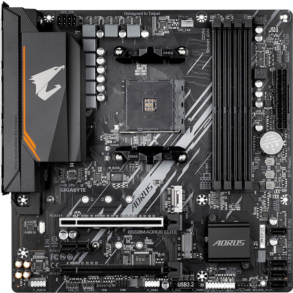 MB sAM4 Gigabyte B550M AORUS ELITE AMD B550 4xDDR4 mATX AC`97 8ch(7.1) GbLAN RAID+DVI+HDMI