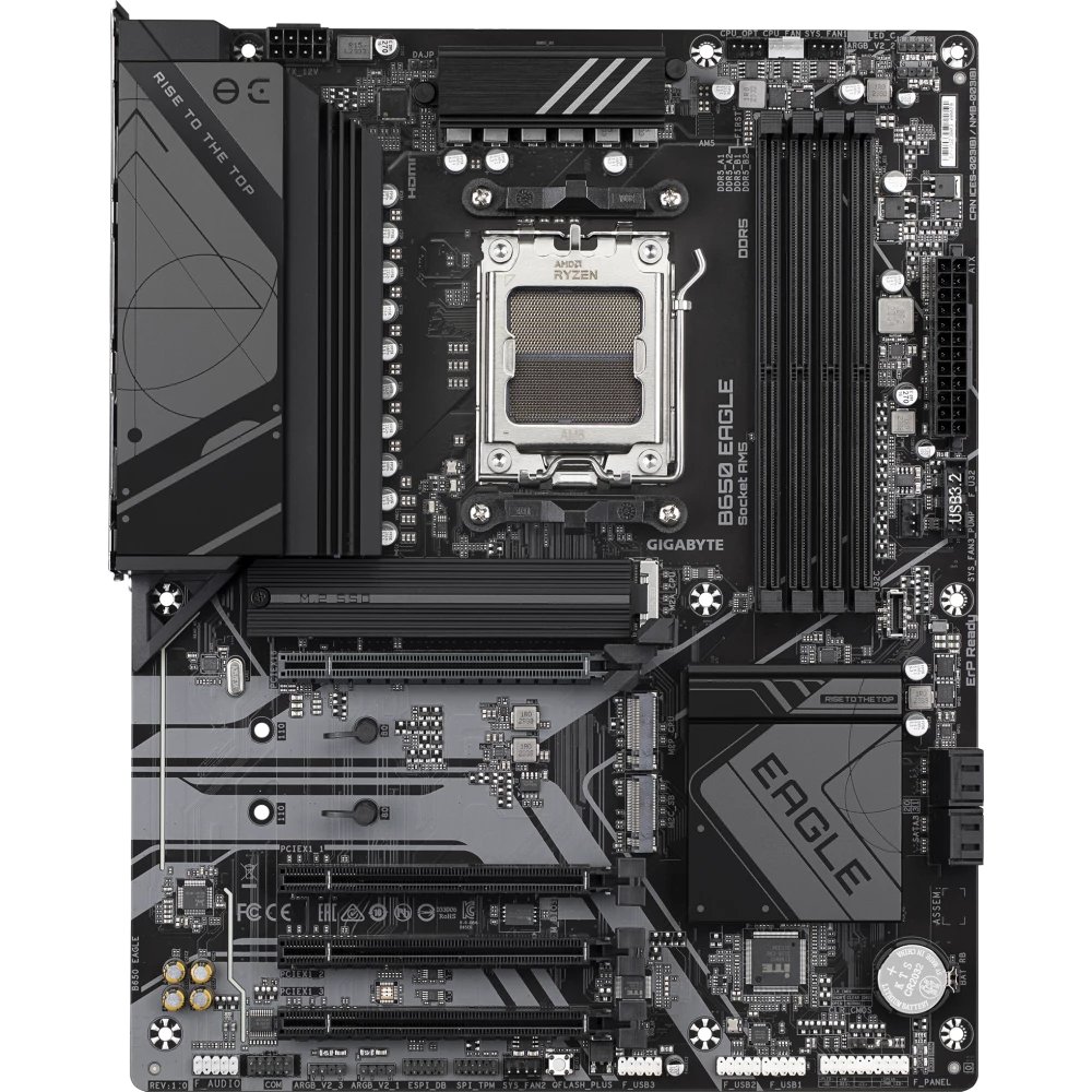 MB sAM5 Gigabyte B650 Eagle AMD B650, 4xDDR5-5200 МГц, 3xPCI-Ex16, 3xM.2, Standard-ATX