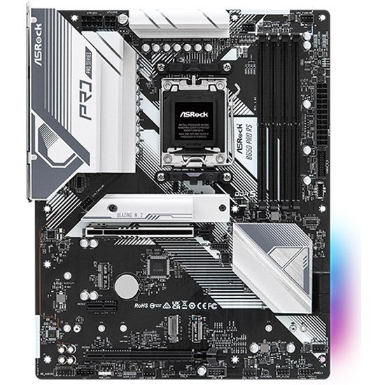 MB sAM5 ASRock B650 PRO RS, AMD B650, 4xDDR5-5200, HDMI+DP, 2xPCI-Ex16, 1xPCI-Ex1, 4xSATA3(RAID 0/1/10), 3xM.2, 8 Ch Audio, 1x2.5GLan, (6+3)xUSB2.0, (3+2)xUSB3.2, (1+1)xUSB3.2 Type-C™, ATX, RTL