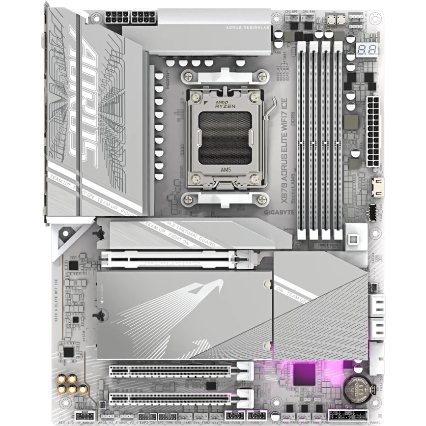 Материнская плата Gigabyte X870 Aorus Elite WiFi7 Ice, RTL