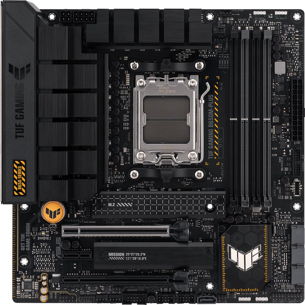 MB sAM5 ASUS TUF GAMING B650M-PLUS mATX 4xDDR5 2xPCIEx16 PCIEx1 2xM.2 USB-C DP HDMI 2.5GLAN (90MB1BG0-M0EAY0)