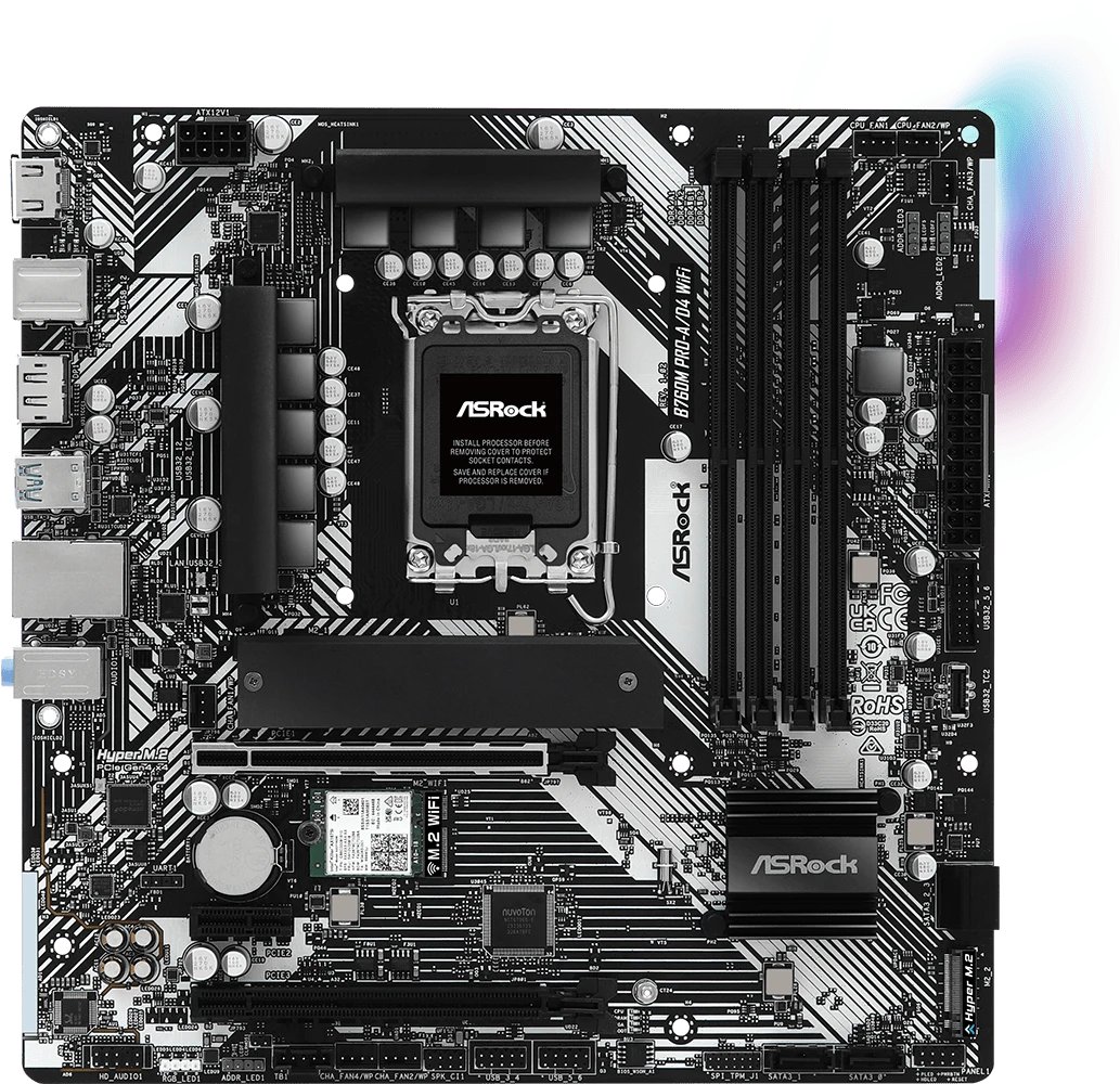 Материнская плата ASRock B760M Pro-A/D4 Wifi