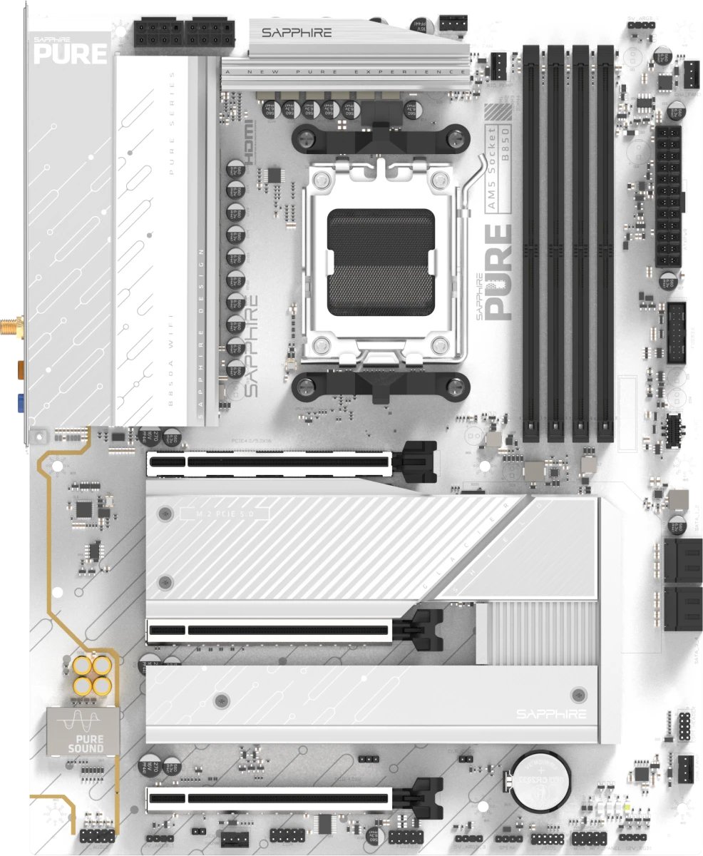 Материнская плата Sapphire Pure B850A Wifi7 (52123-11-40G)
