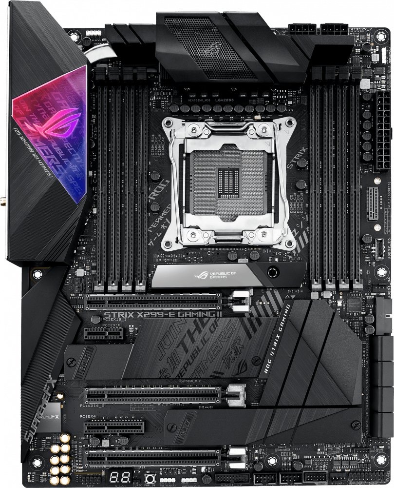MB s2066 ASUS ROG STRIX X299-E GAMING II ATX 8xDDR4 3xPCIEx16 PCIEx4 PCIEx1 3xM.2 USB-C 2.5GLAN Wi-Fi (90MB11A0-M0EAY0)