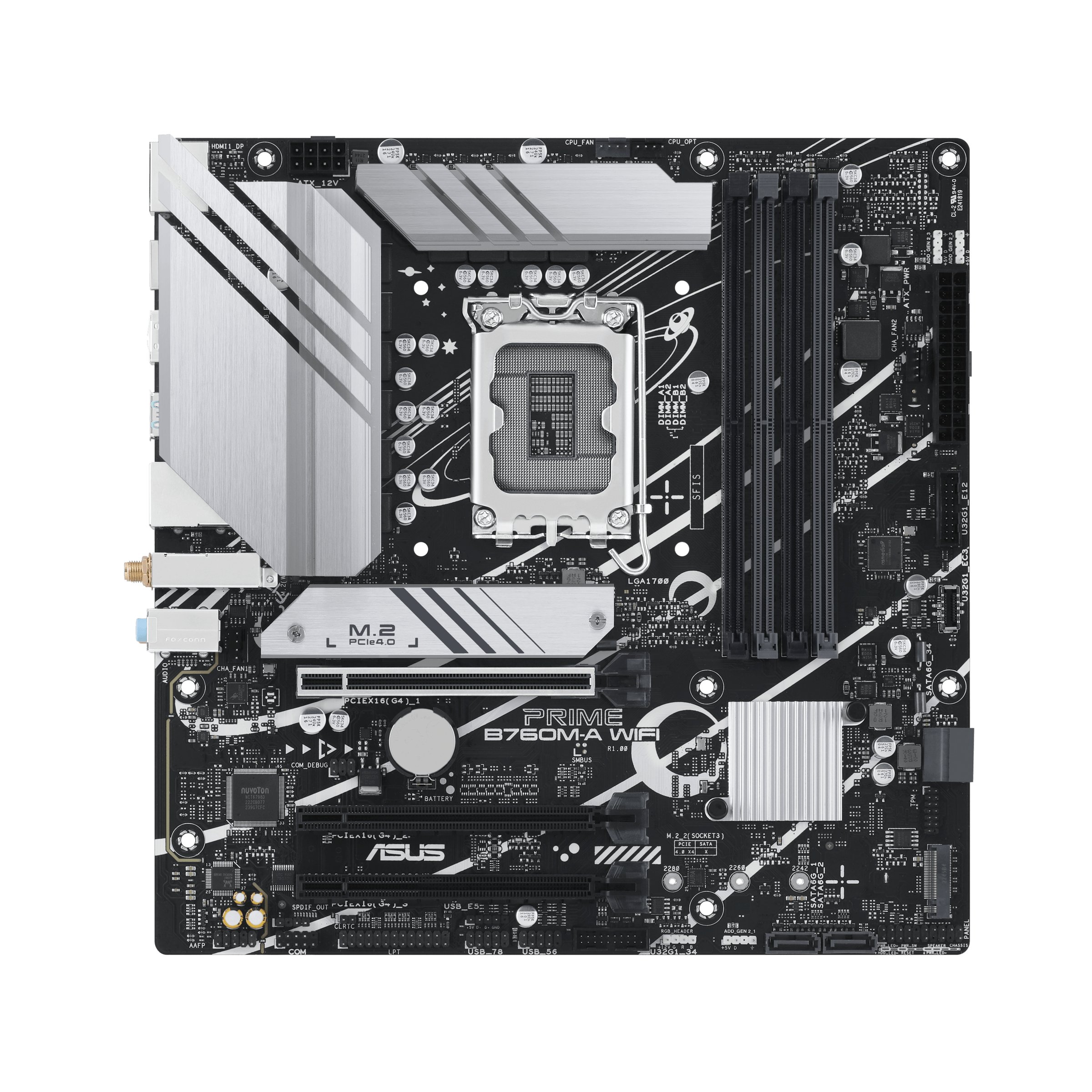 MB s1700 ASUS PRIME B760M-A WIFI mATX 4xDDR5 3xPCIEx16 2xM.2 DP 2xHDMI 2.5GLAN Wi-Fi 6 90MB1EL0-M0EAY0