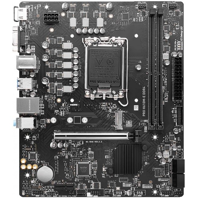 MB s1700 MSI PRO H610M-E DDR4, Socket1700, Intel H610, 2xDDR4, PCI-Ex16, 4SATA3, 7.1-ch, GLAN, 4 USB 3.2, VGA, HDMI, mATX