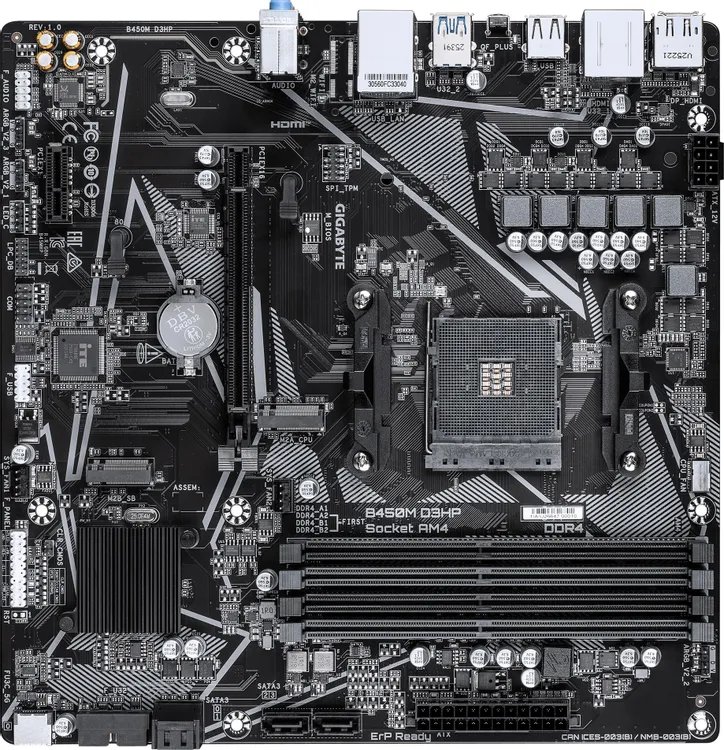Материнская плата Gigabyte B450M D3HP