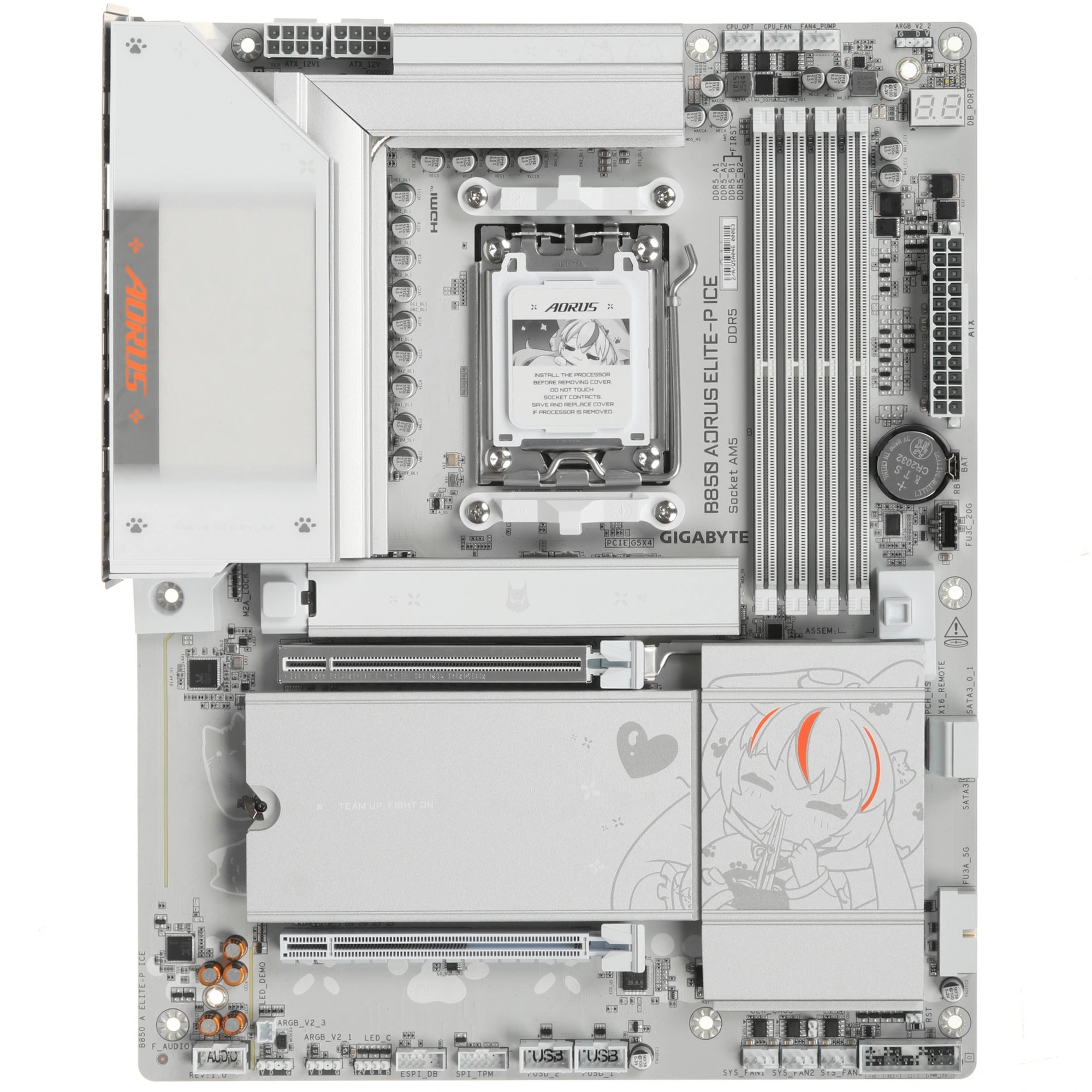 Материнская плата Gigabyte B850 Aorus Elite-P Ice