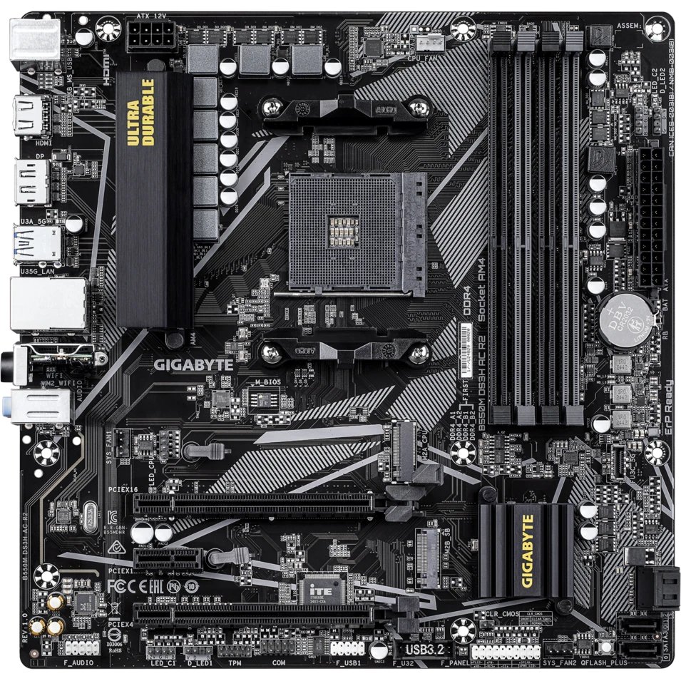 Материнская плата Gigabyte B550M DS3H AC R2