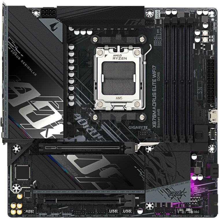 Материнская плата Gigabyte X870M Aorus Elite Wifi7