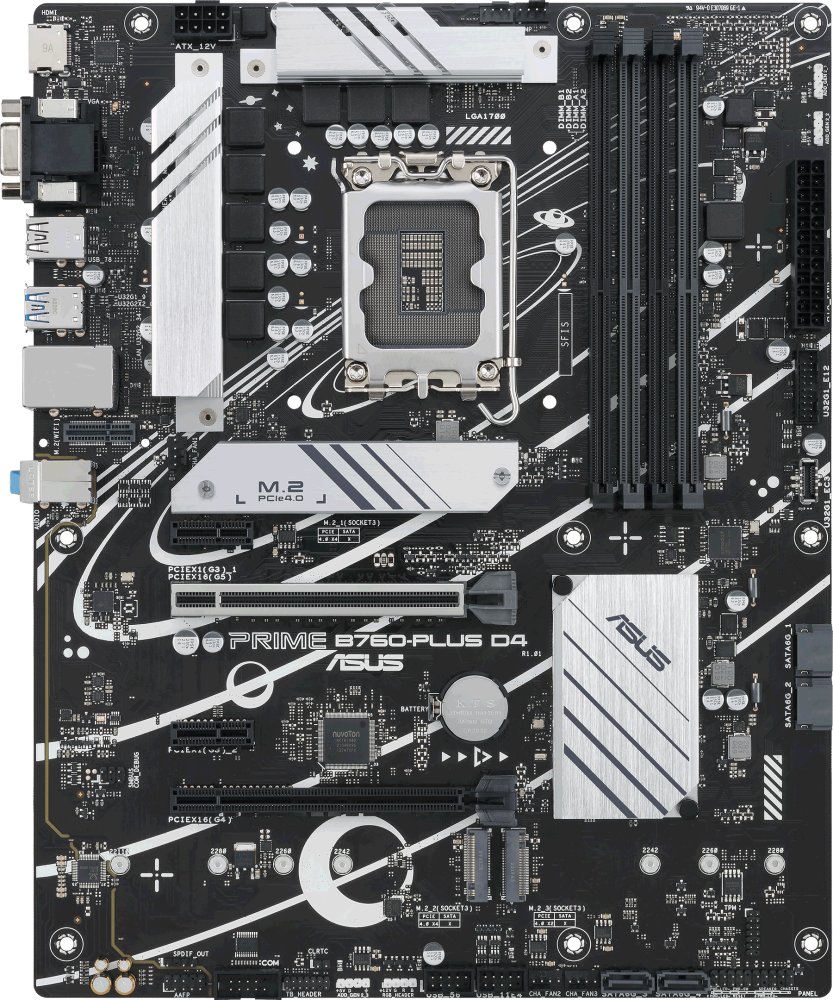 MB s1700 ASUS PRIME B760-PLUS D4 ATX 4xDDR4 2xPCIEx16 2xPCIEx1 3xM.2 USB-C DP HDMI VGA 2.5GLAN (90MB1CW0-M0EAY0)