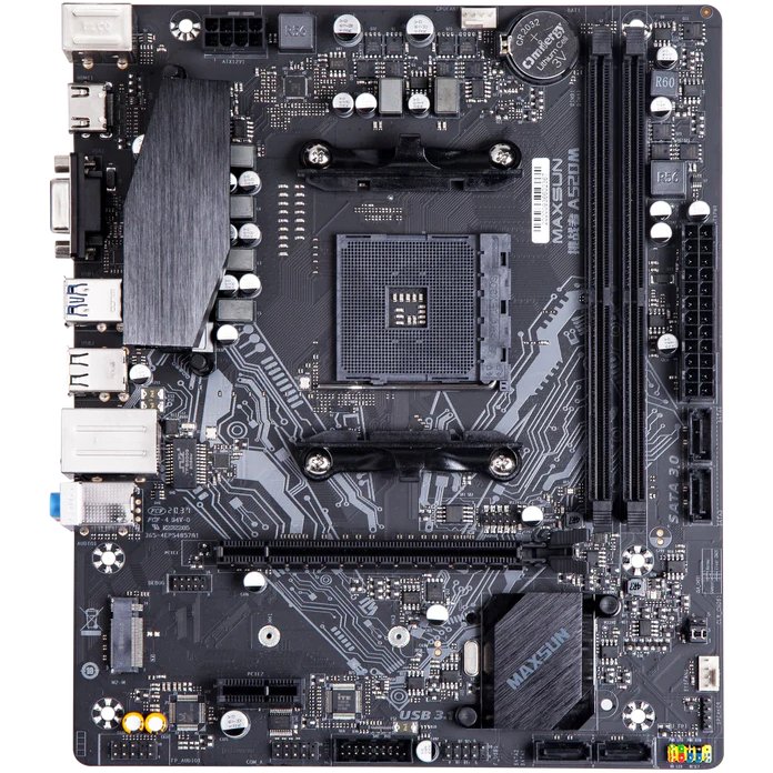 MB sAM4 Maxsun MS-Challenger A520M (6940709697283), AMD A520, 2xDDR4-3200 МГц, 1xPCI-Ex16, 1xM.2, Micro-ATX