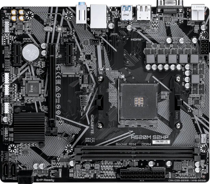 Материнская плата Gigabyte A520M S2HP