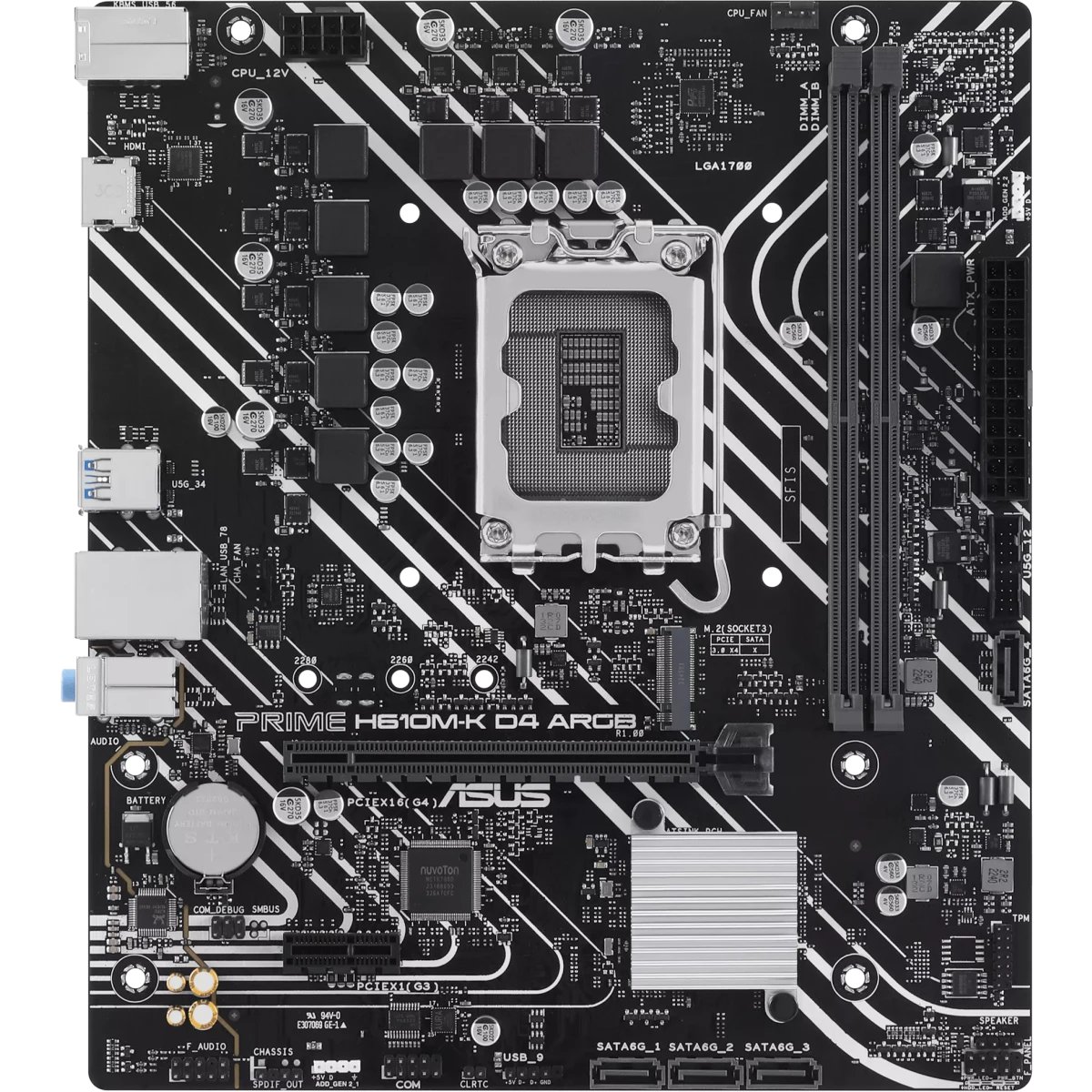 Материнская плата ASUS PRIME H610M-K D4 ARGB (90MB1HN0-M0EAY0)