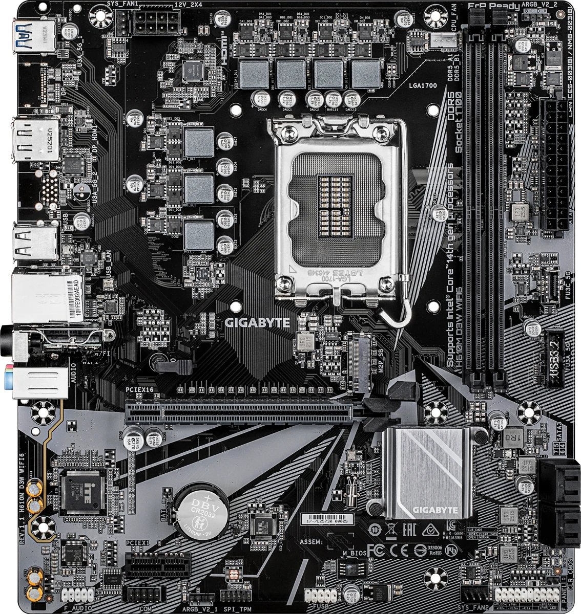 Материнская плата Gigabyte H610M D3W DDR4