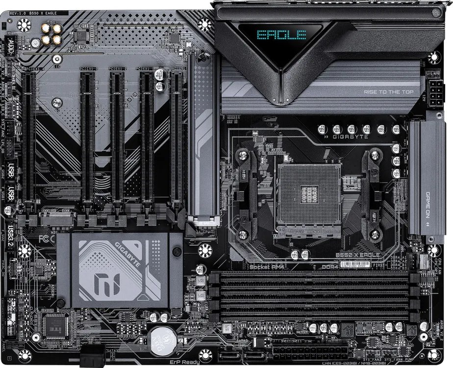 Материнская плата Gigabyte B550 X Eagle Soc-AM4 AMD B550 4xDDR4 ATX AC`97 8ch(7.1) 2.5Gg RAID+HDMI