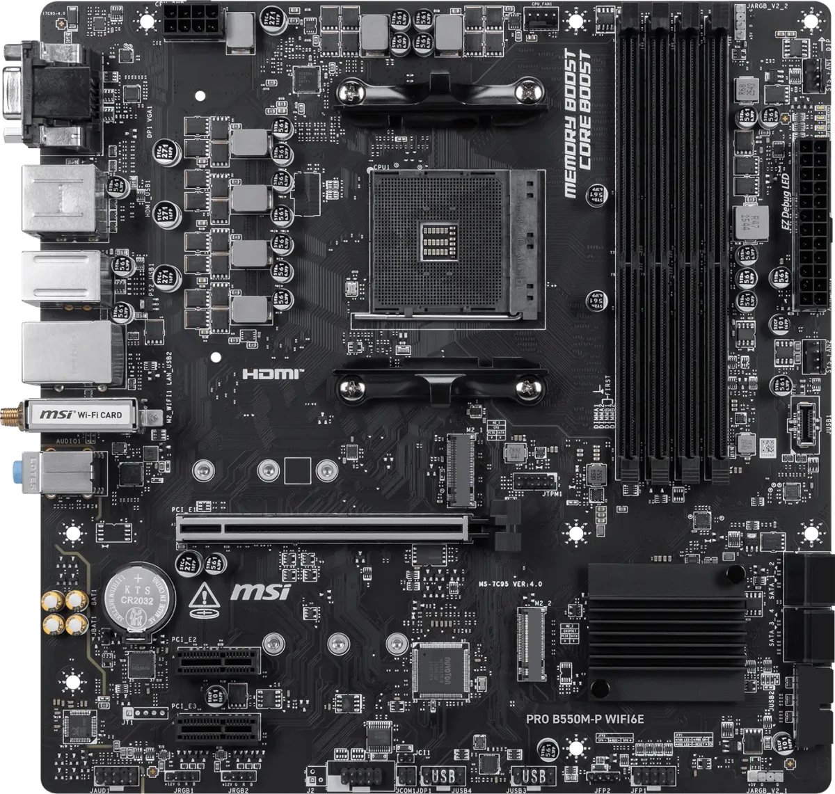 Материнская плата MSI Pro B550M-P Wifi6E