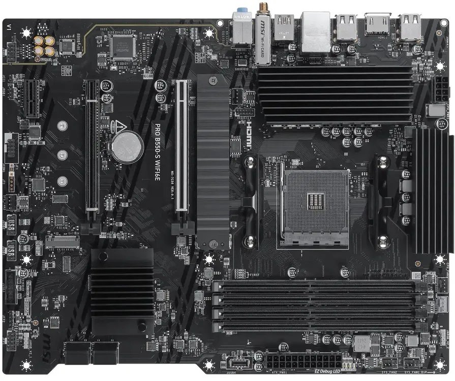 Материнская плата MSI Pro B550-S Soc-AM4 AMD B550 4xDDR4 ATX AC`97 8ch(7.1) GbLAN RAID+HDMI