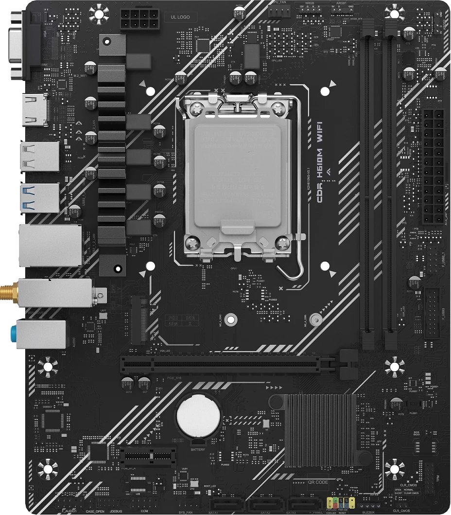 Материнская плата CBR H610M WiFi (MB-MSH610M-D5-WF-RTL)