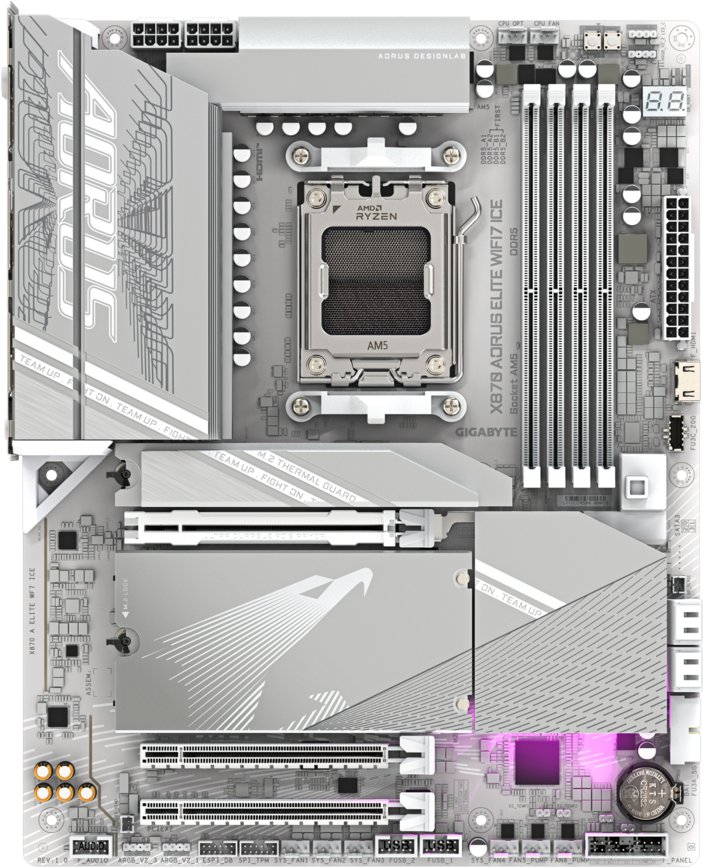 Материнская плата Gigabyte X870M Aorus Elite Wifi7 Ice